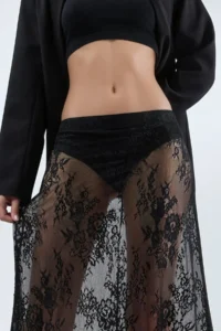 Hiccup High Waist Lace Maxi Skirt - Image 6
