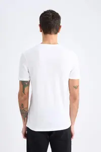DeFacto Slim Fit V-Neck Basic Cotton T-Shirt - Image 6