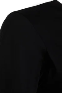 Trendyol Curve Black Crew Neck Wide Pattern 100% Cotton Knitting T-Shirt - Image 7