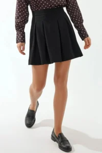 Hiccup Zippered pleated Mini Skirt