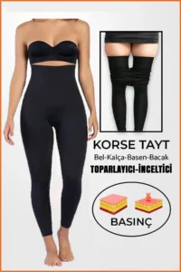 MİSTİRİK Gaila Corset Tights Push Up Effective Lifting and Firming Effect Black Color08