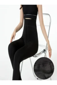 MİSTİRİK Rieti Model Plush Woven Tights that Keep Warm, Tighten and Tighten, Black Color - Image 3
