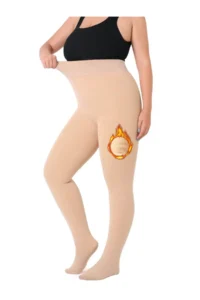 MİSTİRİK Rieti Model Plush Woven Tights That Keep Warm, Tighten and Tighten, Skin Color - Image 2