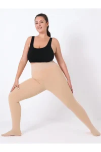 MİSTİRİK Rieti Model Plush Woven Tights That Keep Warm, Tighten and Tighten, Skin Color - Image 5