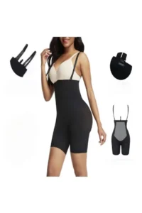 MİSTİRİK Pagliye Model Upper Leg and Hip Enhancing Laser Tights Black Color - Image 2