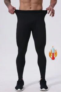 MİSTİRİK Pezzoli Model Plush Inside Heat Resistant Men's Plush Tights Black Color - Image 6