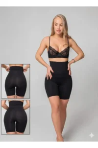 MİSTİRİK Irina Upper Leg Effect Shorts Biker Corset Extra Tight and Lifting Tights Black Color - Image 4