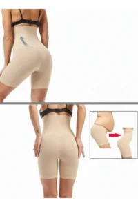 MİSTİRİK Irina Upper Leg Effect Shorts Biker Corset Extra Tight and Lifting Tights Nude Color - Image 3
