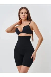MİSTİRİK Irina Model Shaper Tights Shorts Push Up Effective Black Color