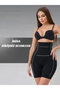 MİSTİRİK Irina Model Shaper Tights Shorts Push Up Effective Black Color - Image 2