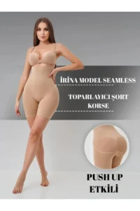 MİSTİRİK Irina Model Shaper Tights Shorts Push Up Effective Skin Color - Image 2