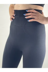 MİSTİRİK Tokyo Stretching And Tightening High Waist Sports Tights Black Color - Image 4