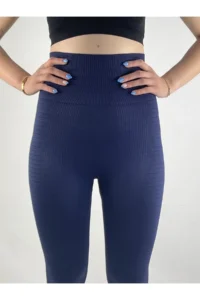 MİSTİRİK Tokyo Stretching And Tightening High Waist Sports Leggings Navy Blue Color - Image 2