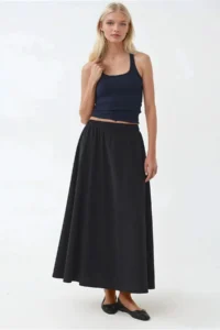 Hiccup BUSEM Pocket Detailed Elastic Midi Skirt - Image 2