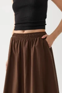 Hiccup BUSEM Pocket Detailed Elastic Midi Skirt - Image 5