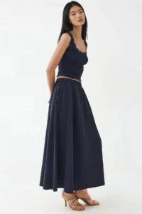 Hiccup BUSEM Pocket Detailed Elastic Midi Skirt - Image 2