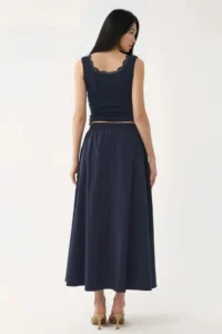 Hiccup BUSEM Pocket Detailed Elastic Midi Skirt - Image 3