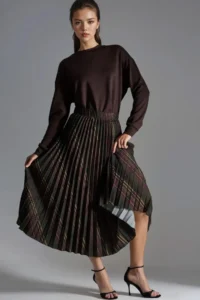 Hiccup BUSEM Patterned pleated Maxi Skirt