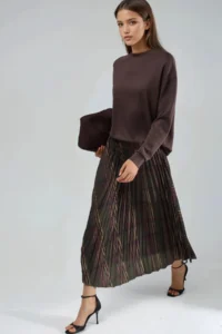 Hiccup BUSEM Patterned pleated Maxi Skirt - Image 2