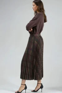 Hiccup BUSEM Patterned pleated Maxi Skirt - Image 4