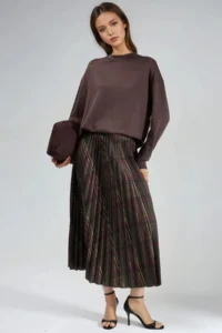 Hiccup BUSEM Patterned pleated Maxi Skirt - Image 5