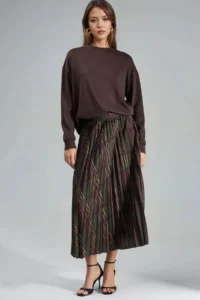 Hiccup BUSEM Patterned pleated Maxi Skirt - Image 7