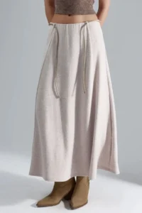 Hiccup BUSEM Binding Detailed textured Maxi Skirt