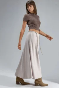 Hiccup BUSEM Binding Detailed textured Maxi Skirt - Image 2