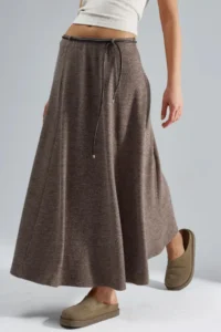 Hiccup BUSEM Binding Detailed textured Maxi Skirt