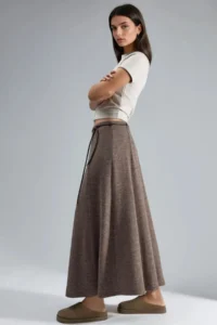 Hiccup BUSEM Binding Detailed textured Maxi Skirt - Image 2