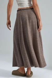 Hiccup BUSEM Binding Detailed textured Maxi Skirt - Image 3