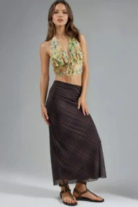 Hiccup BUSEM Mid Waist Patterned Maxi Skirt - Image 5