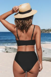 Angelsin Special Design Cross Front High Waist Bikini Set - Image 2