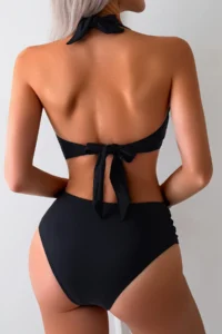 Angelsin Side Shirred Bikini Set (Removable Covered) - Image 3