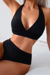 Angelsin Side Shirred Bikini Set (Removable Covered) - Image 4