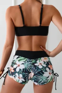 Angelsin Drawstring Adjustable Printed Bikini Set - Image 3