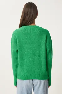 Happiness İstanbul Women Dark Blue Chic buttoned Knitwear Cardigan - Image 5