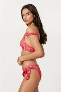 Pierre Cardin Shoulder Detailed Frilly Triangle Bikini Set Patterned 217359 - Image 3