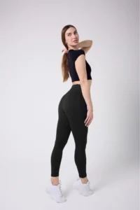 MİSTİRİK Neretol High Waist Strengthening And Slimming Daily Usable Yoga Running Athlete Tights Black Color - Image 3