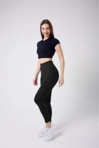 MİSTİRİK Neretol High Waist Strengthening And Slimming Daily Usable Yoga Running Athlete Tights Black Color - Image 5