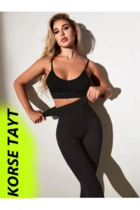 MİSTİRİK Mienmis Corset Leggings Push Up Etkili Black Color
