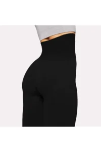 MİSTİRİK Mienmis Lower Leg Effect High Waist Corset Tights Extra Tight Black Color - Image 4