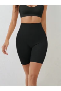MİSTİRİK Porfy Model Seamless Lifting and Firming Laser Cut Short Tights Shorts Black Color - Image 2