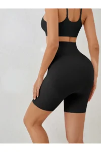 MİSTİRİK Porfy Model Seamless Lifting and Firming Laser Cut Short Tights Shorts Black Color - Image 5