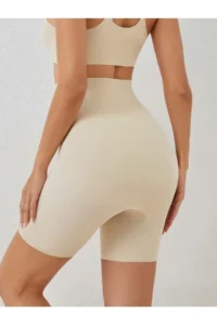 MİSTİRİK Porfy Model Seamless Lifting and Firming Laser Cut Tights Short Shorts Nude Color - Image 4
