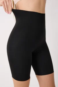 MİSTİRİK Porfy Model Anti-Slip Silicone Striped Biker Tights with Legs Black Color090 - Image 3