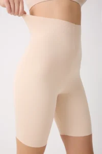 MİSTİRİK Porfy Model Anti-Slip Silicone Striped Biker Tights with Cuffs Skin Color090 - Image 3