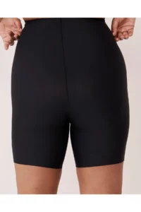 MİSTİRİK Porfy Model 3 Zone Effect Laser Cut Biker Tights Corset Black Color - Image 4