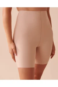 MİSTİRİK Porfy Model 3 Zone Effect Laser Cut Biker Tights Cuffed Corset Skin Color