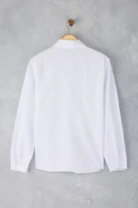 TRENDYOLMİLLA White textured Oversized Weaving Shirt - Image 6